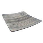 PD3622-30-G-ASSIETTE PLAT CARRE EN PORCELAINE BLANC D 30x30 CM