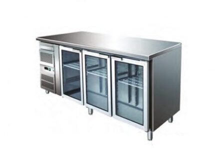 COMPTOIR BAR 3 PORTES VITREES